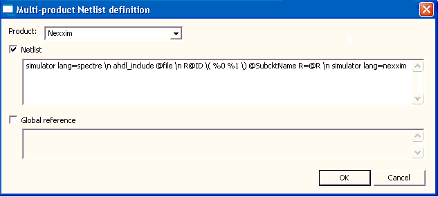 Multi-Product Netlist Definition Window