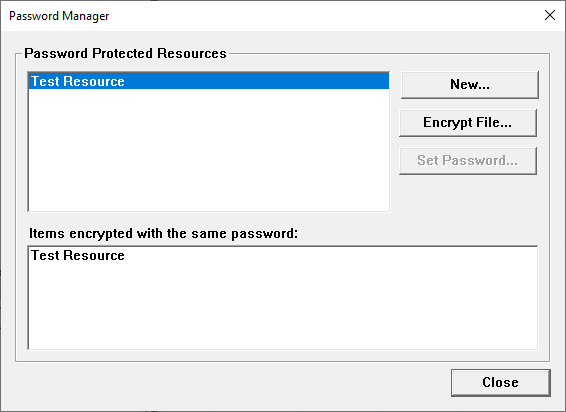 Password Manager Window