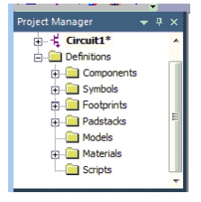 Project Manager panel.
