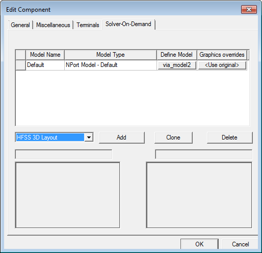 Edit Component Window, Solver-on-Demand tab.