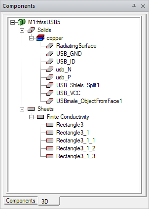 Components Window 3D Tab