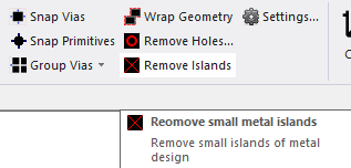 Remove Islands Button