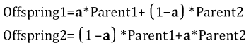 Equations for linear combination of two parent chromosomes. 