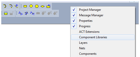3D Component Icon right-click menu.