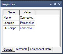 Docked Properties dialog.