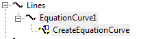 History Tree showing EquationCurve1