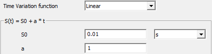 Icepak Linear time variation function.