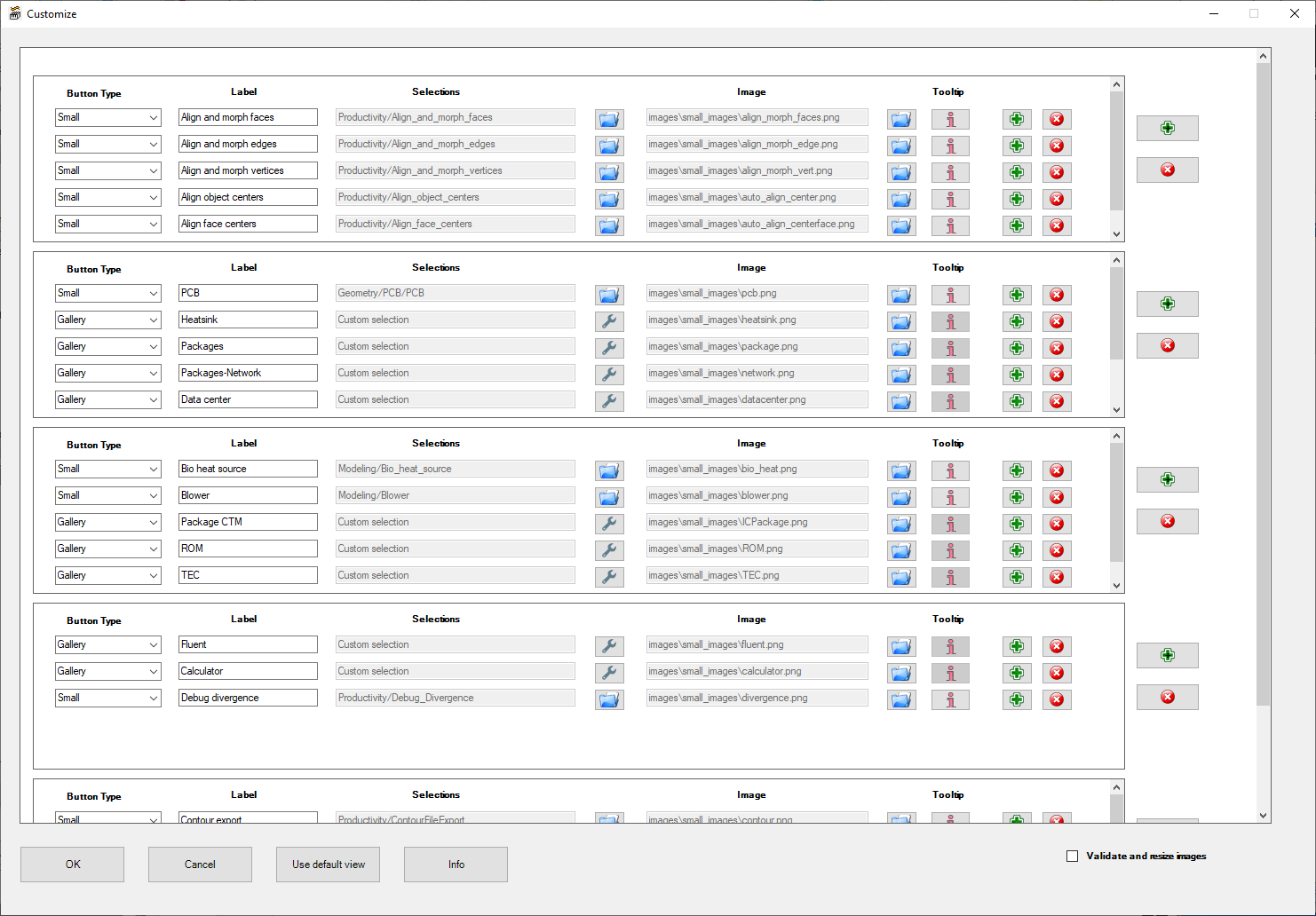 Customizing the Automation Tab