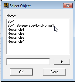Select Object dialog.
