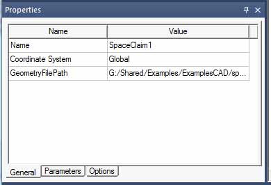 Properties dialog. General tab.