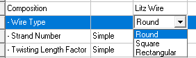 Litz wire type selection