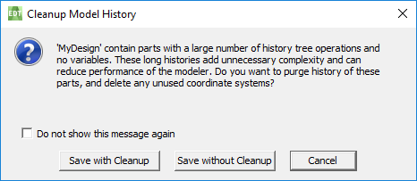 Cleanup Model History Prompt