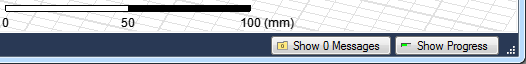 Status bar buttons Show messages and show progress