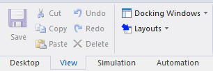View tab with no project selected