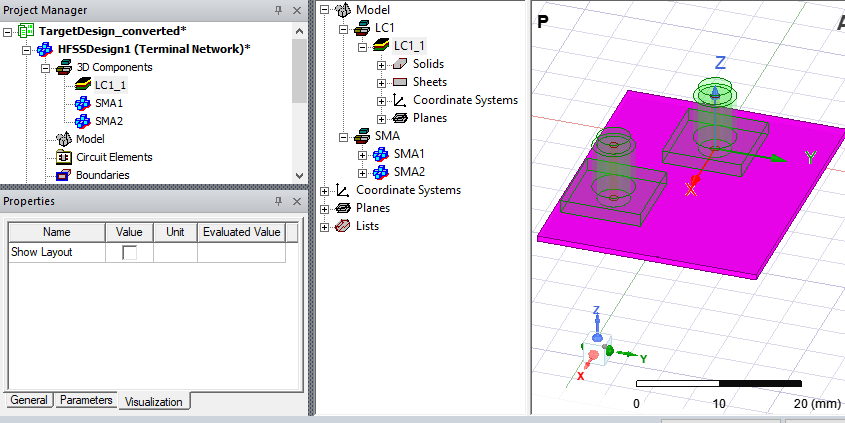 Project Manager, Model tree, and Model Viewer.