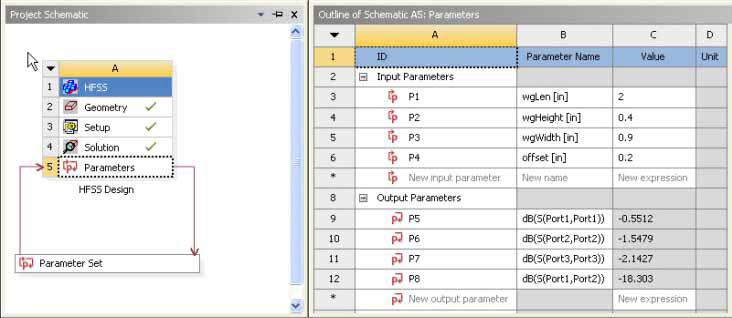 Workbench Parameter Table