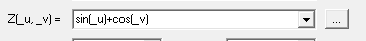 Z(_u,_v)= field set to a complex equation.