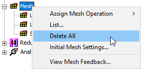 Delete All Mesh Refinements