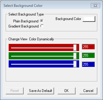 Select Background Color dialog.