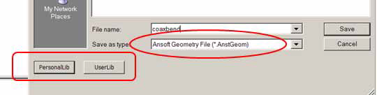 Save as Type field set.