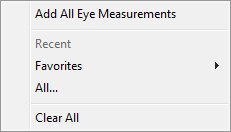 Trace shortcut menu.