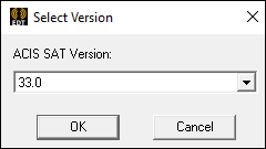 Select ACIS SAT Version