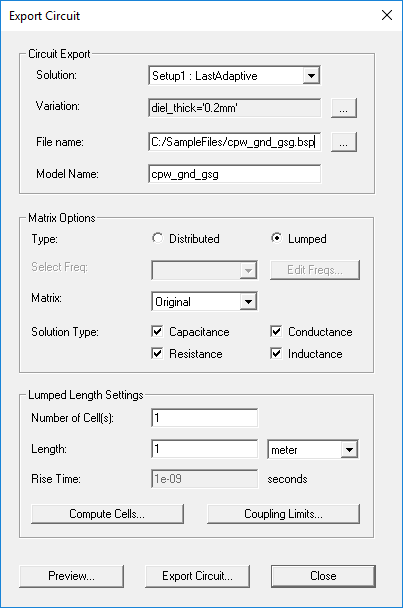 Export Circuit Window