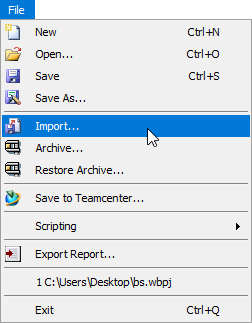 Workbench File Import