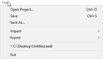 SI Xplorer File Menu