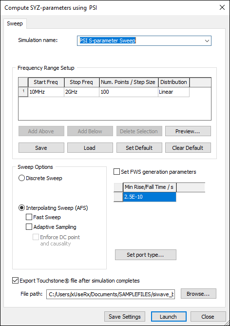 Compute SYZ-parameters Using PSI