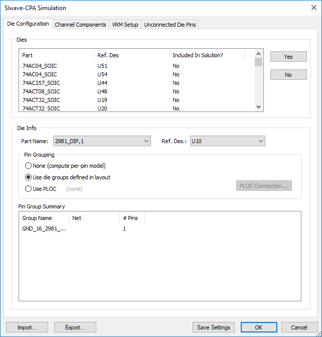 CPA - Die Configuration