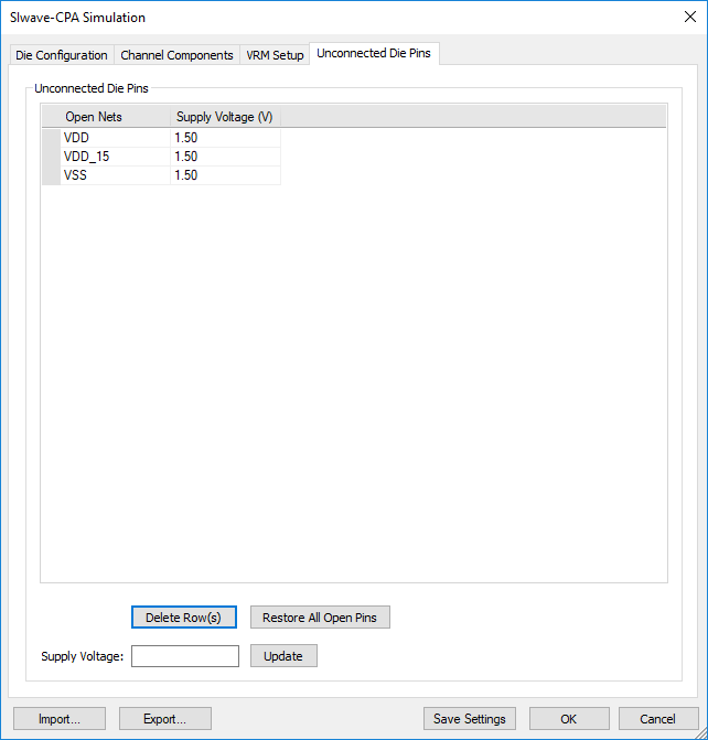 CPA - Unconnected Die Pins