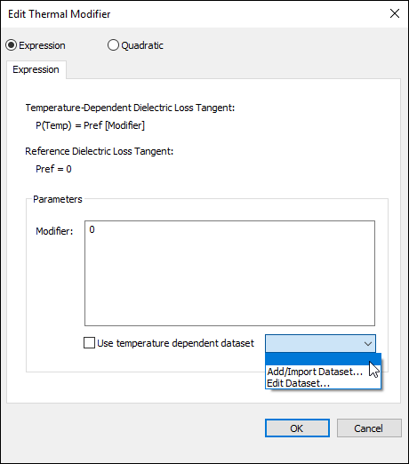 Edit Thermal Modifier - Expression