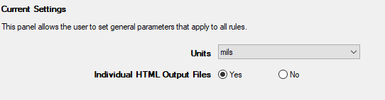 Current Settings Rules