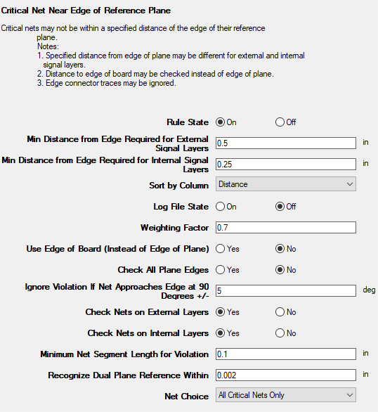 Net Near Edge of Reference Rules