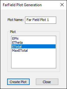 Far Field Plot Generation