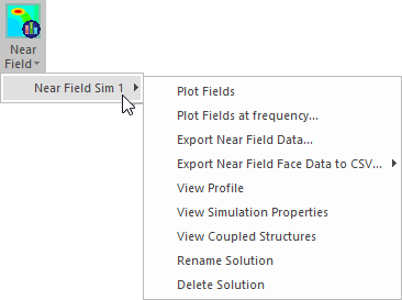 Near Field Results Menu