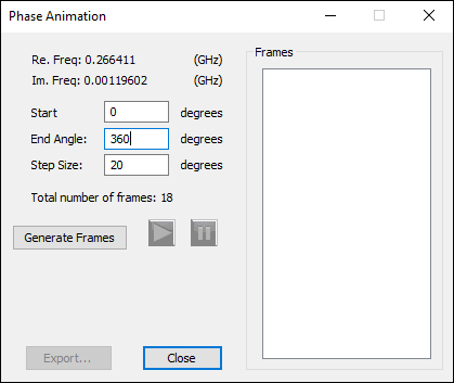 Phase Animation Window