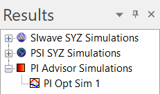 Results > PI Opt Sim 1 Results > PI Opt Sim 1