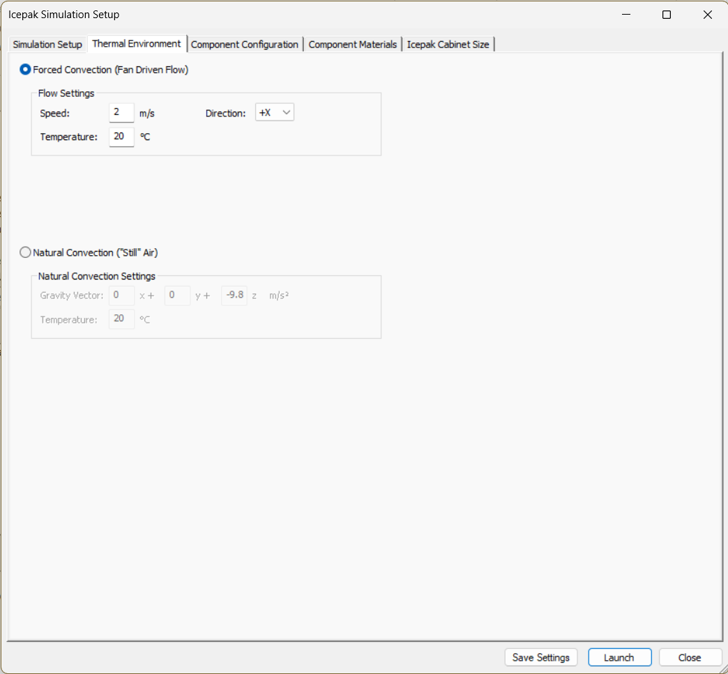 Icepak Simulation Setup - Thermal Environment Icepak Simulation Setup - Thermal Environment