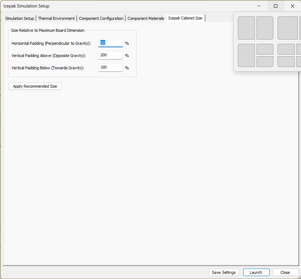 Icepak Simulation Setup - Icepak Cabinet Size Icepak Simulation Setup - Icepak Cabinet Size