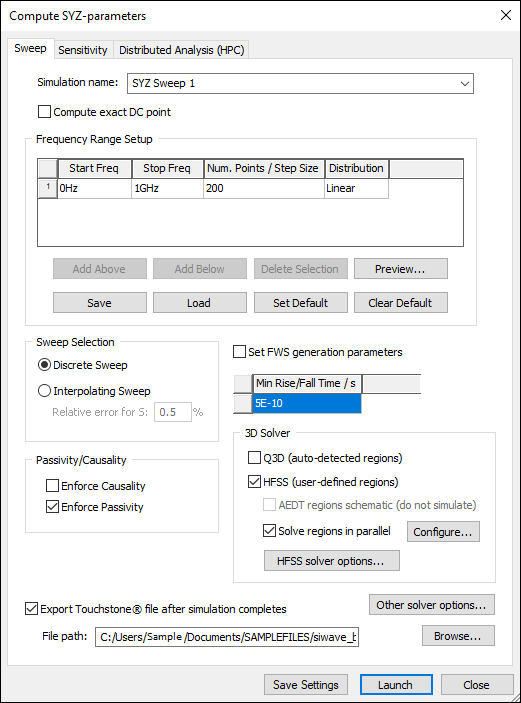 Solve HFSS Regions in Parallel