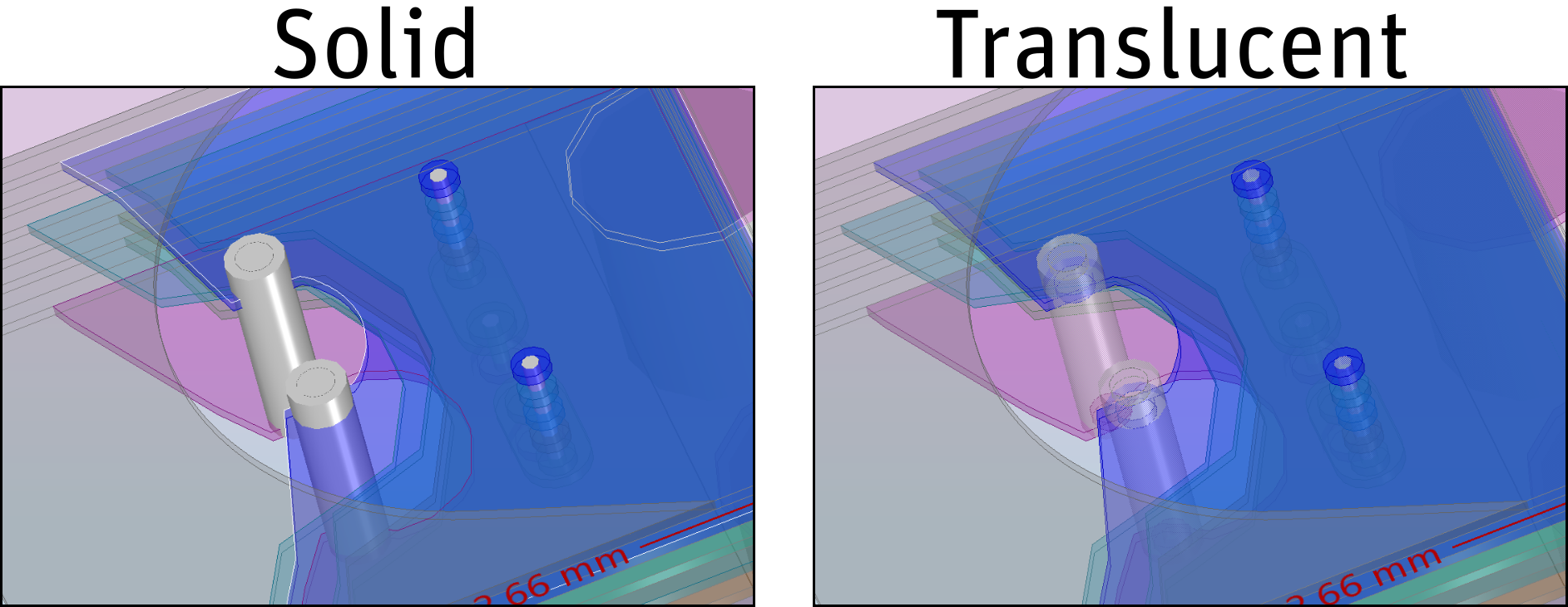 Solid vs. Translucent Vias