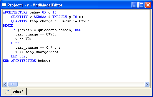 Model Editor Window