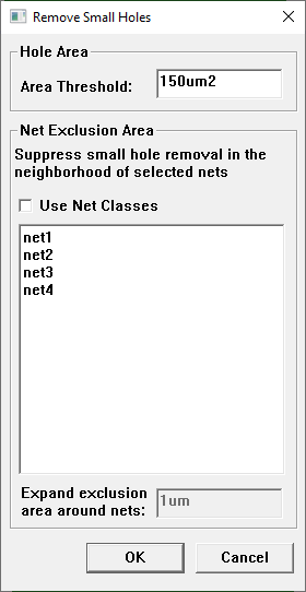 Remove Small Holes Window