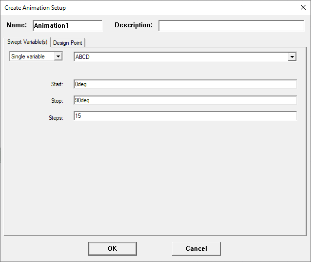 Create Animation Setup Window