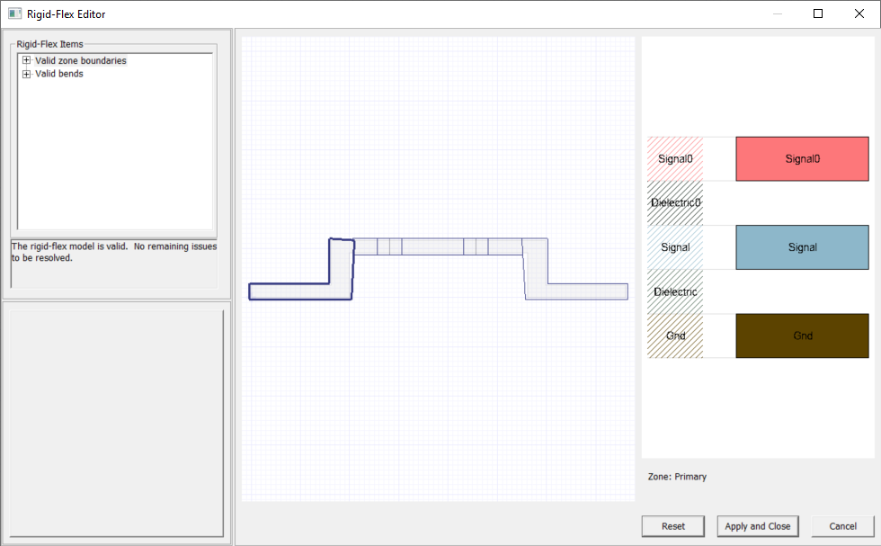 Rigid-Flex Window with Two Example Bends