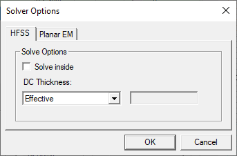 Solver Options > HFSS Tab