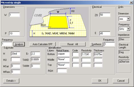 Microstrip Single Window