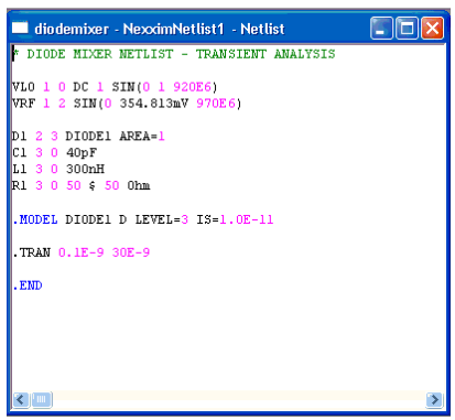 Netlist Editor Window